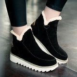 Winter Boots with Plush Women In Anti Slip Platform Wedges Warm Shoes Fur Snow Ankle Mart Lion   