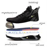 Steel Toe Ankle Safety Boots Men's Anti-smashing Indestructible Working Shoes Sneakers Footwear MartLion   