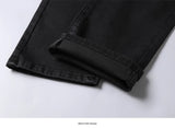 Men's Stretch Regular Fit Jeans  Casual Classic  Denim Trousers Male Black Blue Gray Pants MartLion   