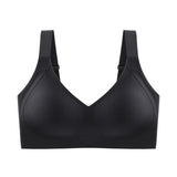 Push UP Bra for Women Seamless Plus Size Bras Thin Cup Wireless Bralette Brassiere MartLion black One Size XL