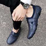 Genuine Leather Luxury Men's Octopus Casual Loafers Dress Formal Moccasins Footwear Driving Sandals Shoes MartLion   