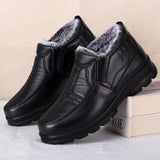 Shoes for Men Winter Cotton Shoes Men's Thickened Leather Waterproof Casual Snow Boots MartLion   