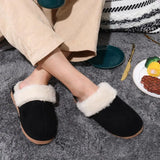 Plush Fur Slippers For Women Winter Fluffy House Shoes Warm Fuzzy Slippers Furry Suede Memory Foam Fur Slippers MartLion   