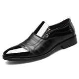 Men's leather shoes dress all-match casual shock-absorbing wear-resistant oversized Mart Lion style 4 black 38 