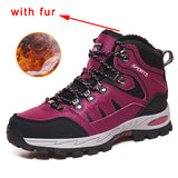Super Warm Winter Hiking Shoes With Fur Waterproof Outdoor Hiking Boots Man Sneakers Antiskid Trekking Shoes MartLion