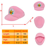 Mario Luigi Plush Hat Mushroom Cap Cute Pink Sunscreen Cap Soft Warm Headgear Cosplay Performance Party Festival Gift MartLion Princess Peach hat  