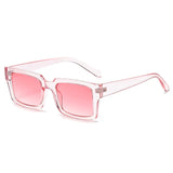 Lovely Pink Color Heart Square Sunglasses Jelly Color Protection Shades Summer Party Women Eyewear MartLion Pink 13  