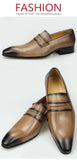 Men's Loafers Cowhide Wear-resistant and Leather Shoes Dress Office Formal Shoes Leather MartLion