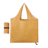 Foldable Shopping Bag Reusable Travel Grocery Bag Eco-Friendly One Shoulder Handbag  Printing Tote Bag MartLion yellow 46x66cm  