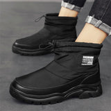 Winter Boots Men's High Top Sneakers Outdoor Slip On Casual Shoes Ankle Snow MartLion   