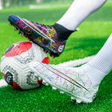 Men's Soccer Shoes Professional Football Boots FG TF Soccer Cleats Kids High Ankle Grass Soccer Boots MartLion   