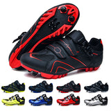 Mtb Shoes Cycling Speed Sneakers Men's Flat Road Cycling Boots Cycling Clip On Pedals Spd Mountain Bike Mart Lion   