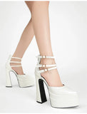 Women Sandals Summer Shoes Ankle Strap Platform Wedges High heels Gladiator Chunky MartLion   