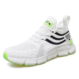 Men's Sneakers spring summer Mesh Breathable White Running Tennis Shoes Outdoor Sports Tenis Masculino Mart Lion White 36 