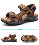 Outdoor Men's Sandals Summer Genuine Leather With Air Cushion Mart Lion   