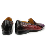 Casual One-step Loafers Design Men's Penny Shoe Alligator Printing Vintage Handmade Classic Style Party Wedding