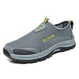 Mesh men's casual shoes summer outdoor water sports non-slip hiking hiking breathable hiking Mart Lion Gray 39 