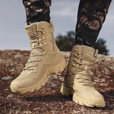  Men's Military Leather Boots Special Force Tactical Desert Combat Outdoor Shoes MartLion - Mart Lion