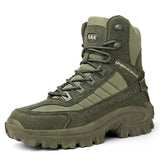 Fujeak Winter Men's Combat Military Boots Non-slip Motorcycle Tactical Outdoor Winter Hiking Mart Lion army green1 39 