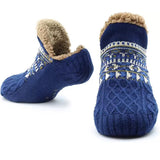  Winter Indoor Home Slippers Socks Men's Floor Socks Knitted Adult Plus Fleece Carpet Sock Home Bedroom Sleeping Sock Non-slip MartLion - Mart Lion