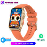 Bluetooth Call Smart Watch AI Voice Assistant Fitness Tracker 1.57 Inch HD Screen Smartwatch Men Women For Android IOS MartLion Orange  