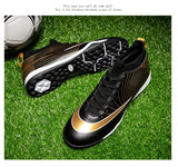Men's Soccer Shoes Unisex Ankle Football Boots Cleats Grass Training Match Sneakers Futsal Non Slip Soft MartLion   