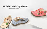 Women's Patchwork Leather Walking Sandal Shoes MartLion   