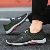Mesh Men's Casual Shoes Summer Lightweight Sneakers Outdoor Walking Breathable Slip on Loafers 45 Zapatillas Hombre MartLion   