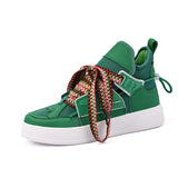 Harajuku Style Green Casual Sneakers Men's Breathable Platform Sneakers Flat Designer Sneakers basket homme MartLion green BL117 39 CHINA