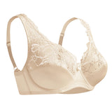 Women's Bra  Lingerie  Bras Floral Lace Underwire Brassiere Tops  Female Underwear MartLion Beige 75D 