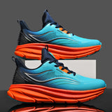 men's Sneakers casual Shoes tenis Luxury shoes Trainer Race Breathable Shoes loafers running MartLion Blue-Orange 36 