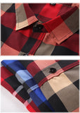 Mens Blouse Blue Gradient Striped Men Dress Shirt Tops Casual Business Plaid Print Long Sleeves MartLion   