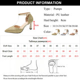 Bling High Heels Pumps Women Gold Silver Wedding Party Shoes Summer Toe Thin Heels Pumps MartLion   