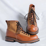 Cow Leather Designer Platform Boots Men's Autumn Winter High Top Designer Shoes Casual Cowhide Work MartLion   