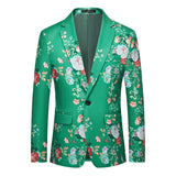 Handsome 100 Peacock Tail  Men's Suit Coat Casual Polyester  Four Seasons  Blazers Smart Casual MartLion Flower color 11 M (EUR XXS) 