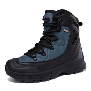 Men Leather Boots Mens Desert Waterproof Work Safety Shoes Climbing Hiking Ankle Men Outdoor Boots MartLion