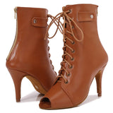 Latin Shoes Ladies Salsa Ballroom Party Women's Boots Yellow Black Girls High Heel Dance Boots MartLion