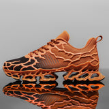 Men's Free Running Shoes All-match Blade-Warrior Sneakers Mesh Breathalbe Jogging Athletic Sports Mart Lion 222brown 7 