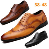 Men's Brogue Dress Shoes Designer Office Lace-Up Loafers Casual Flat Party Formal Mart Lion   