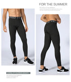 Men's Running Tights Compression Fitness Pants Elastic Running Basketball Sports Workout Tights Gym Running Training Leggings MartLion