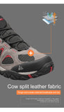 Non-slip Wear Resistant Men‘s Outdoor Hiking Shoes Breathable Splashproof Climbing Sneaker Hunting Mountain Mart Lion   