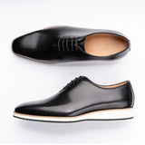 Luxury Oxford Men's Shoes Office Leather Handmade Casual Outdoor Sports Banquet Lace Up MartLion black 39 