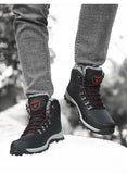 Men's Boots Waterproof Leather Sneakers Super Warm Military Outdoor Hiking Winter Work Shoes Mart Lion   