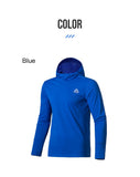 Men's Quick Drying Sport Long Sleeves with Hood Breathable Hooded Long Shirt Sun Protection Tees For Running Mart Lion   