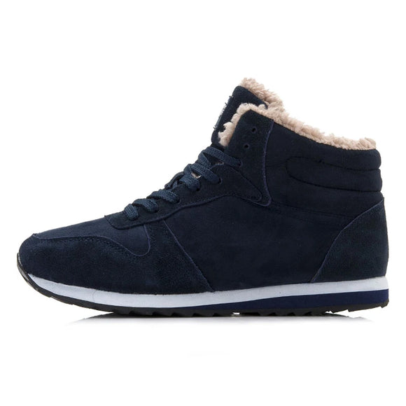  Men's Sneakers With Fur Winter Shoes Casual Winter Tennis Casual Couple Footwear Black MartLion - Mart Lion