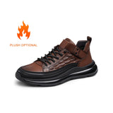 Men's Sneakers Winter Leather Shoes Lightweight Casual Sport Running Autumn MartLion Fleece 1 39 