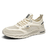 Trendy Casual Sneakers Running Men's Non-slip Shoes Breathable Shoes Footwear MartLion Beige 39 