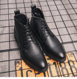 Formal Leather Chelsea Boots Men's Elegant Autumn Shoes Dress Ankle Leisure Oxfords Mart Lion   