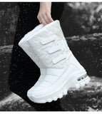 Women's Boots Anti-slip Waterproof Winter Snow Outdoor Thick Bottom Winter Shoes Thick Plush Medium Platform MartLion   