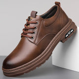 Casual Low-top Genuine Leather Shoes Men's Spring Autumn Designer British Style Retro Platform Loafers MartLion 2 45 